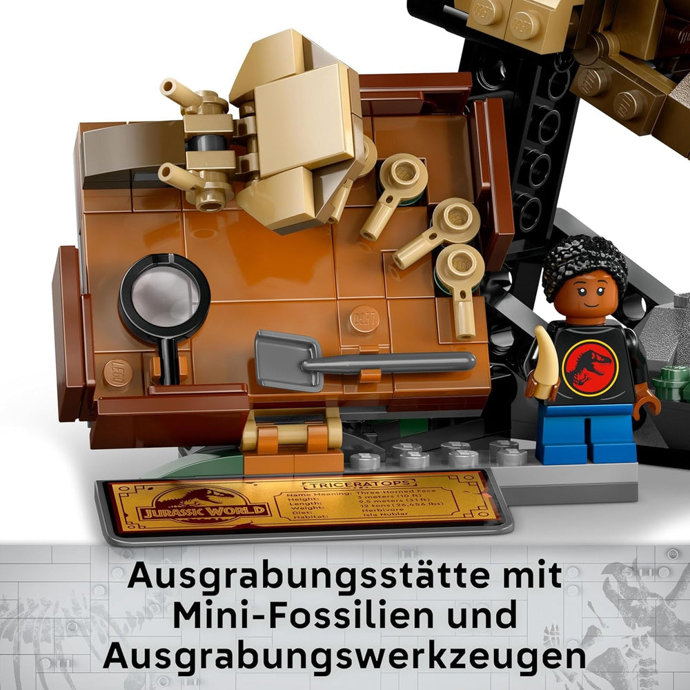 LEGO Jurassic World Skamieniałości dinozaurów: model czaszki Triceratopsa, zabawka dinozaura dla chłopców i dziewcząt od 9 lat, prezent dla dzieci i fanów Jurassic World 76969 Zestawy do budowania Besuche den LEGO-Store