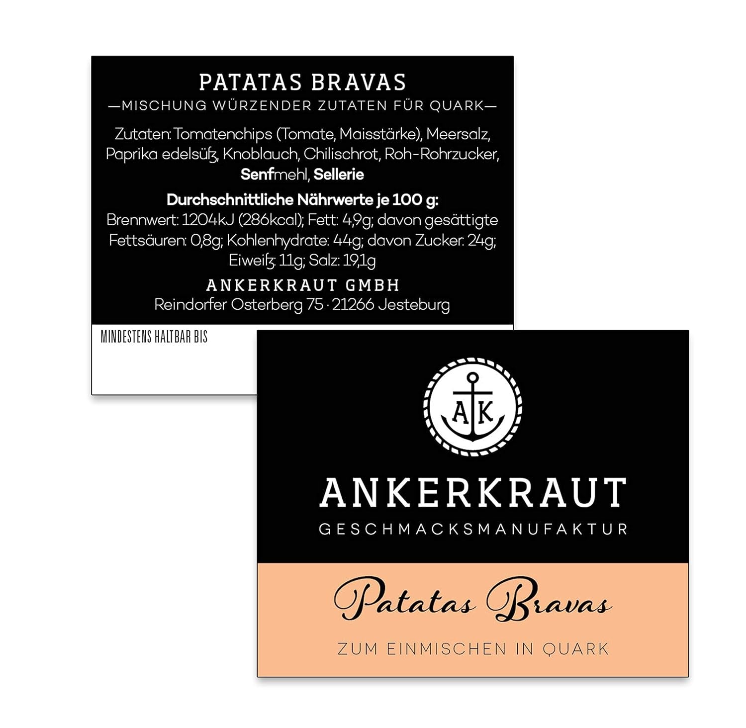 Ankerkraut Patatas Bravas, Gewürzmischung für Spanish Kartoffelwürfel, 90g w szkle korkowym