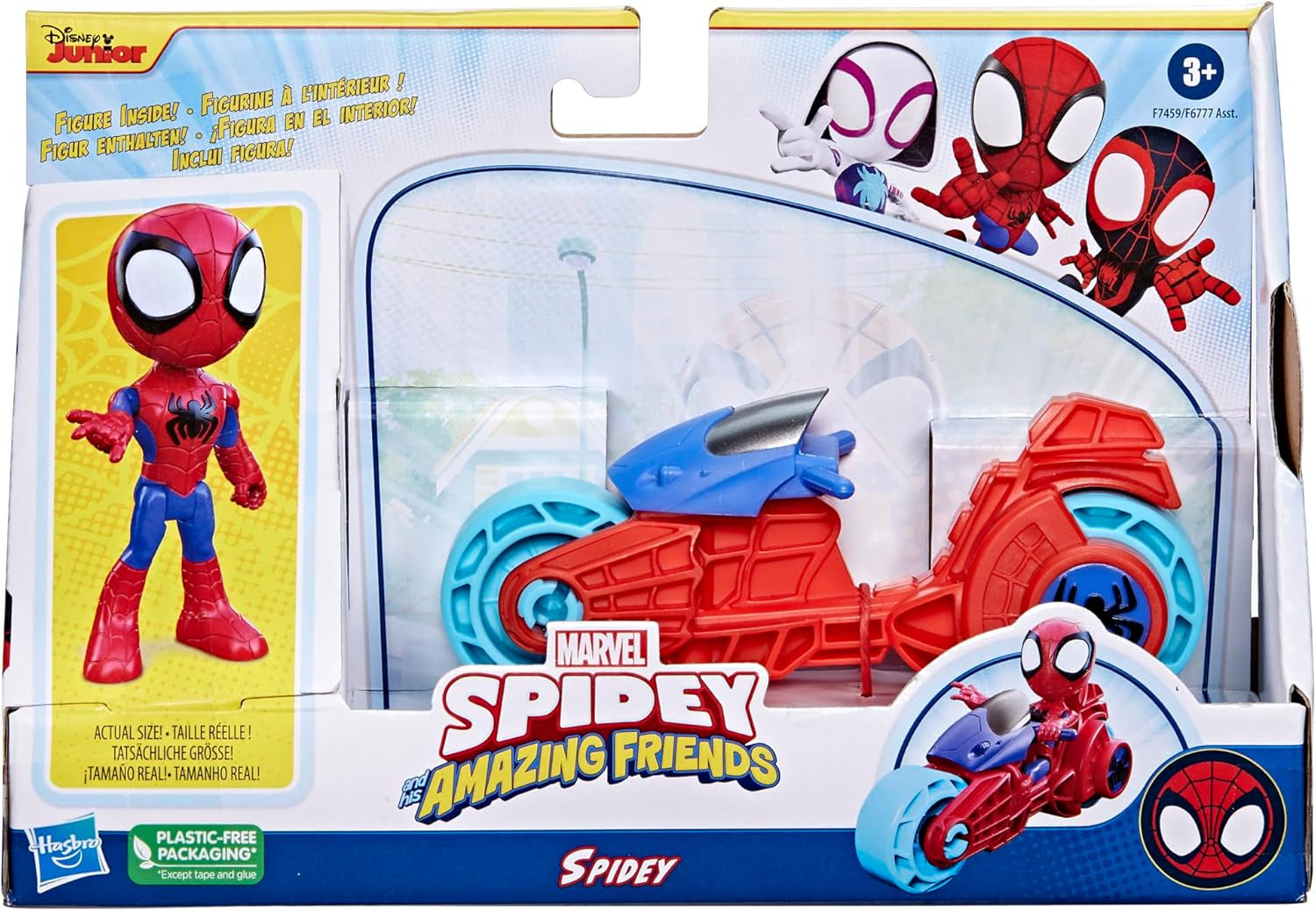SPIDEY i JEGO NIESAMOWICI PRZYJACIELE Marvel Spidey Figurka motocykla dla chłopców i dziewcząt w wieku od 3 lat Figurki Naty Shop
