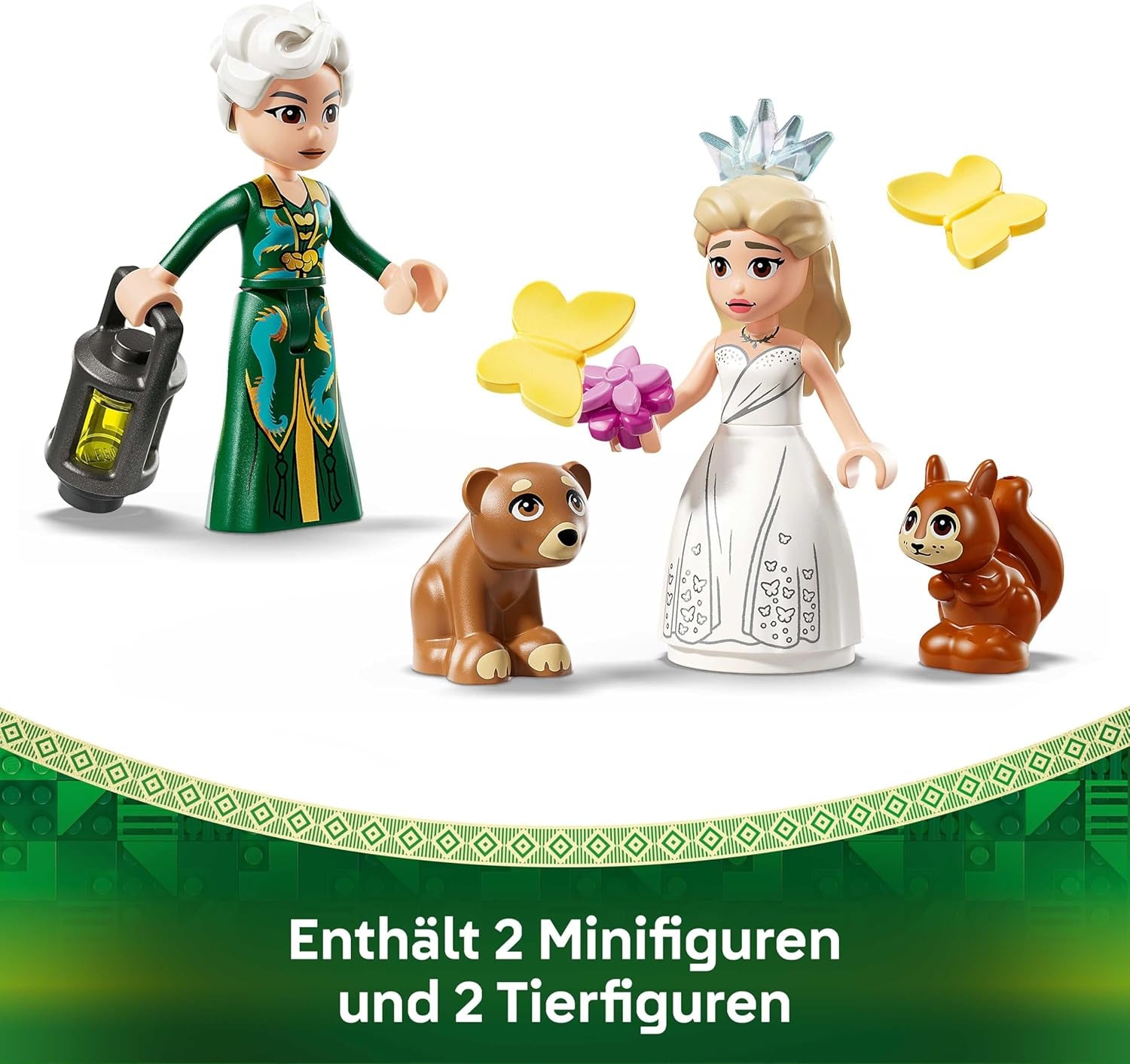 LEGO Wicked Glindas Hochzeitstag - Kreatives Spielzeug mit 2 Minifiguren & 2 beweglichen Schmetterlingsfiguren mit Zubehör - Kinder Geschenk für Mädchen, Jungen & Filmfans ab 8 Jahren - 75688