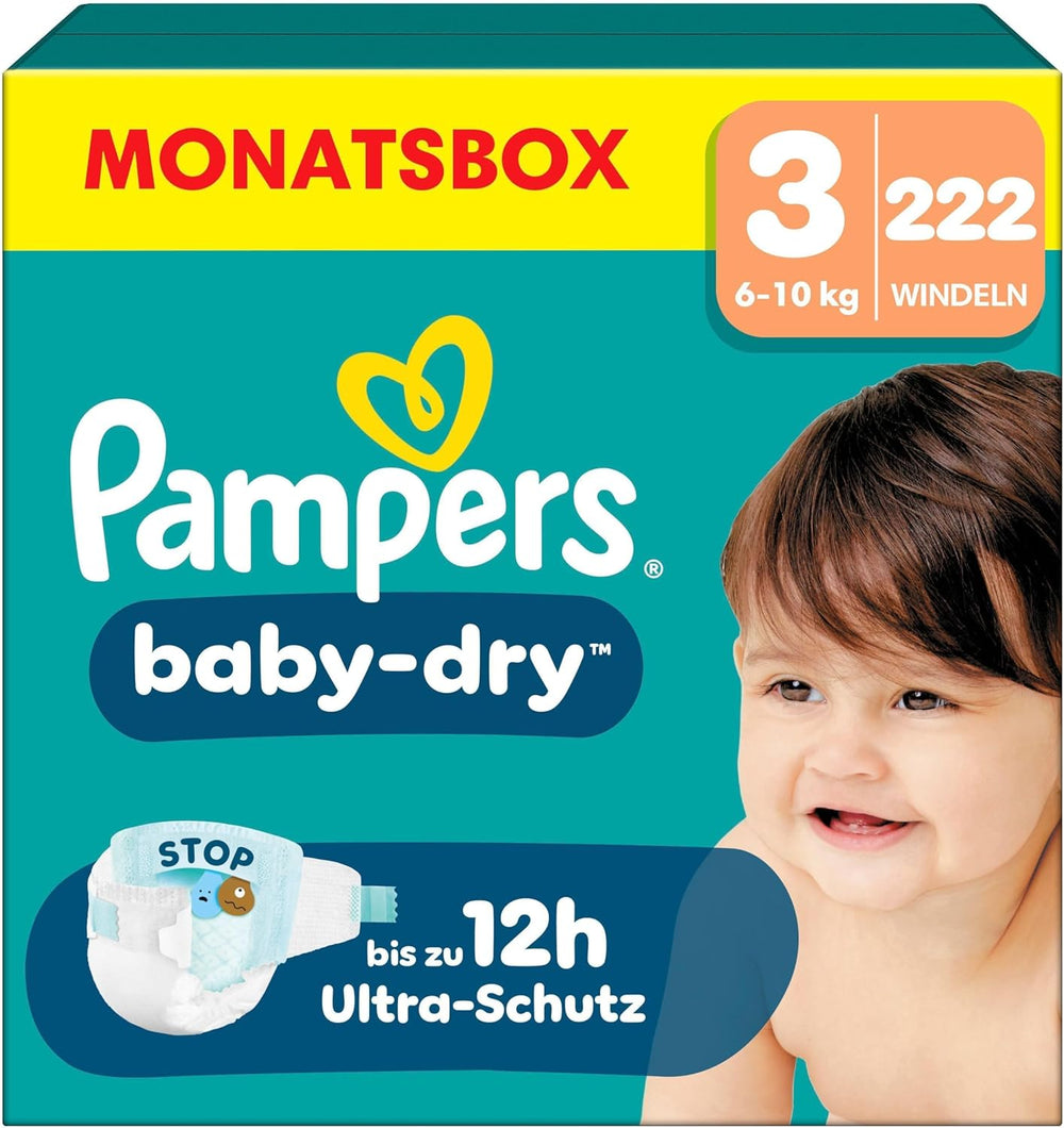 Pieluchy Pampers Baby-Dry Rozmiar 5, 174 pieluszki, 11 kg - 16 kg, do 100% ochrony przed wyciekaniem i komfortu przez całą noc