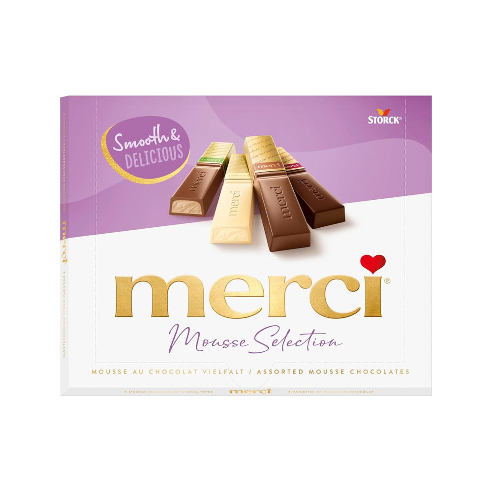 merci Finest Selection Mousse au Chocolat Variety – 1 x 210 g – Specialties Exquisite Chocolate Mousse – Praliny z nadzieniem i bez