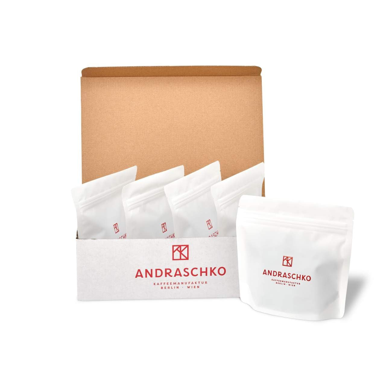 Set de degustare Espresso - 5 sortimente a câte 100g fiecare - Organic și 100% Arabica - Origine unică și amestec - Perfect pentru portafiltre și espressoare