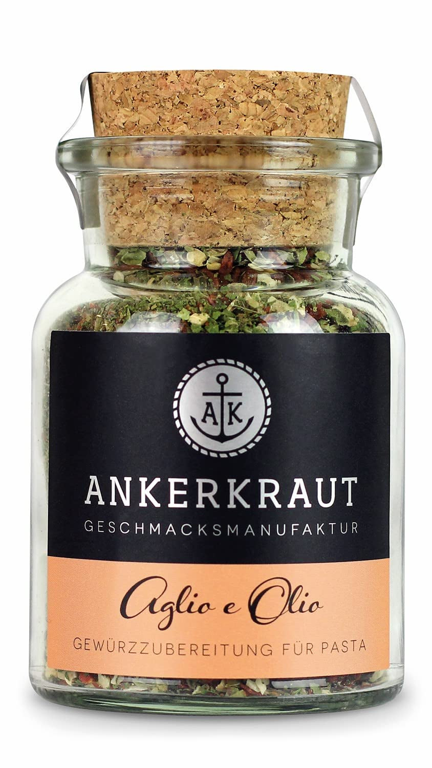 Ankerkraut Aglio e Olio, włoski Gewürzmischung do makaronów i klasycznych makaronów spaghetti, 120g w aromatycznej torebce