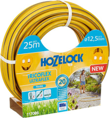HOZELOCK - Furtun Tricoflex Ultraflex Ø 12,5 mm (1/2") 20 M: Furtun flexibil de grădină, rezistent la intemperii, la răsucire și îndoire, fabricat din 40% PVC reciclat [117002], galben