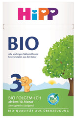 HiPP 3 Organiczne mleko następne (4 x 600g) - po 10 miesiącach z Omega-3 (DHA, ALA), wapniem, witaminą D, najwyższej jakości organicznej