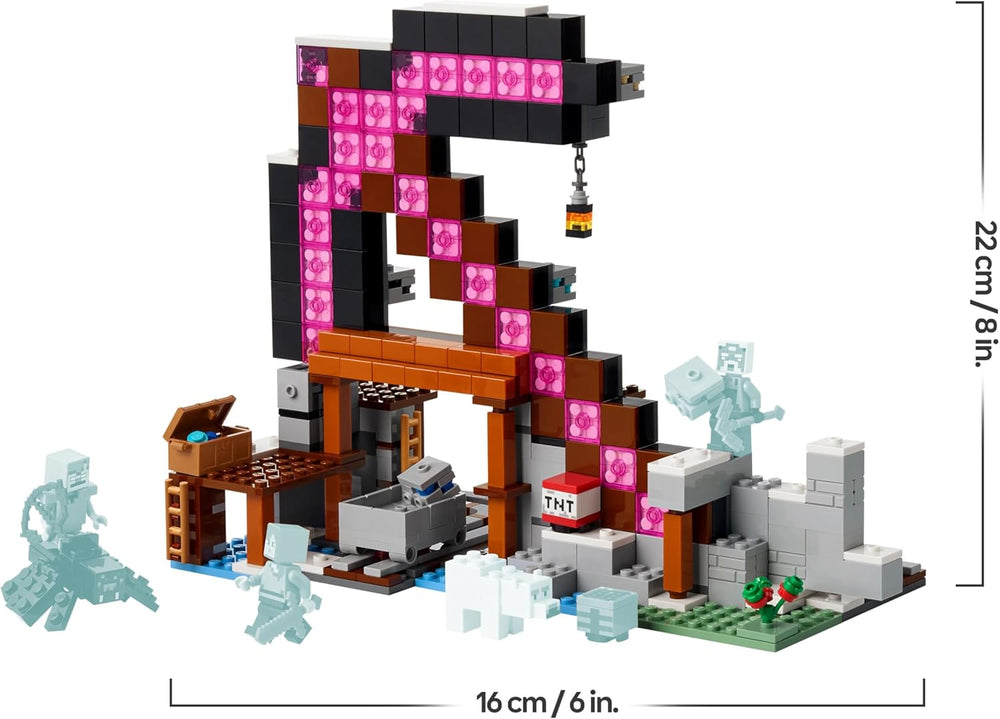 LEGO Minecraft Die Spitzhackenmine - Interaktywna gra dla dzieci - Alex, Minenarbeiter i Stray Spinnenreiter Figurki - Sammelbares Gamer Geschenk für Jungen & Mädchen ab 8 Jahren - 21277