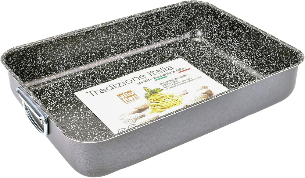 Alluflon Tradition Italy Forma do lasagne, aluminium, kolor czarny, 35 x 25 cm Formy i blachy do pieczenia Naty Shop
