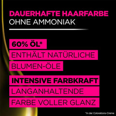 Garnier Olia Hair Colour 6.0 Light Brown + True Treasures Repair Treatment (340ml) pentru păr deteriorat - colorare fără amoniac, uleiuri naturale, acoperire păr gri, miere și ceară de albine, mai puțină rupere a părului Vopsea pentru par Naty Shop