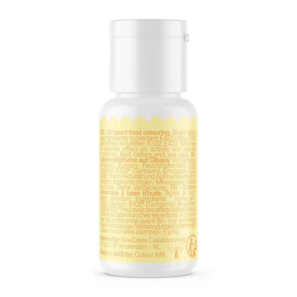 Colorant alimentar pe bază de ulei de lămâie Colour Mill - Colorant alimentar pentru ciocolată, fondant, brioșe, prăjituri, copt, macaroane - Colorant alimentar pentru decorarea torturilor - 100 ml
