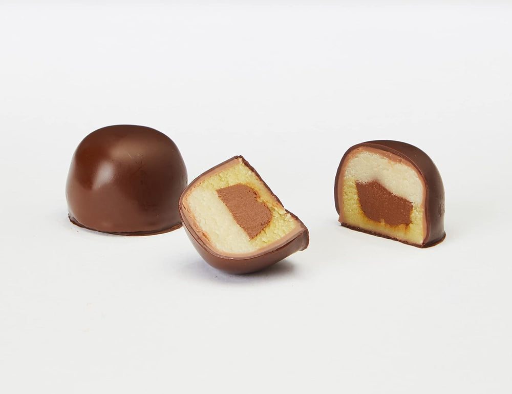 Mozart Baroque - Autentyczne kulki nugatowe z ciemnej czekolady Mozart i marcepanu 12 sztuk 1 x 240 g (opakowanie 5 sztuk)