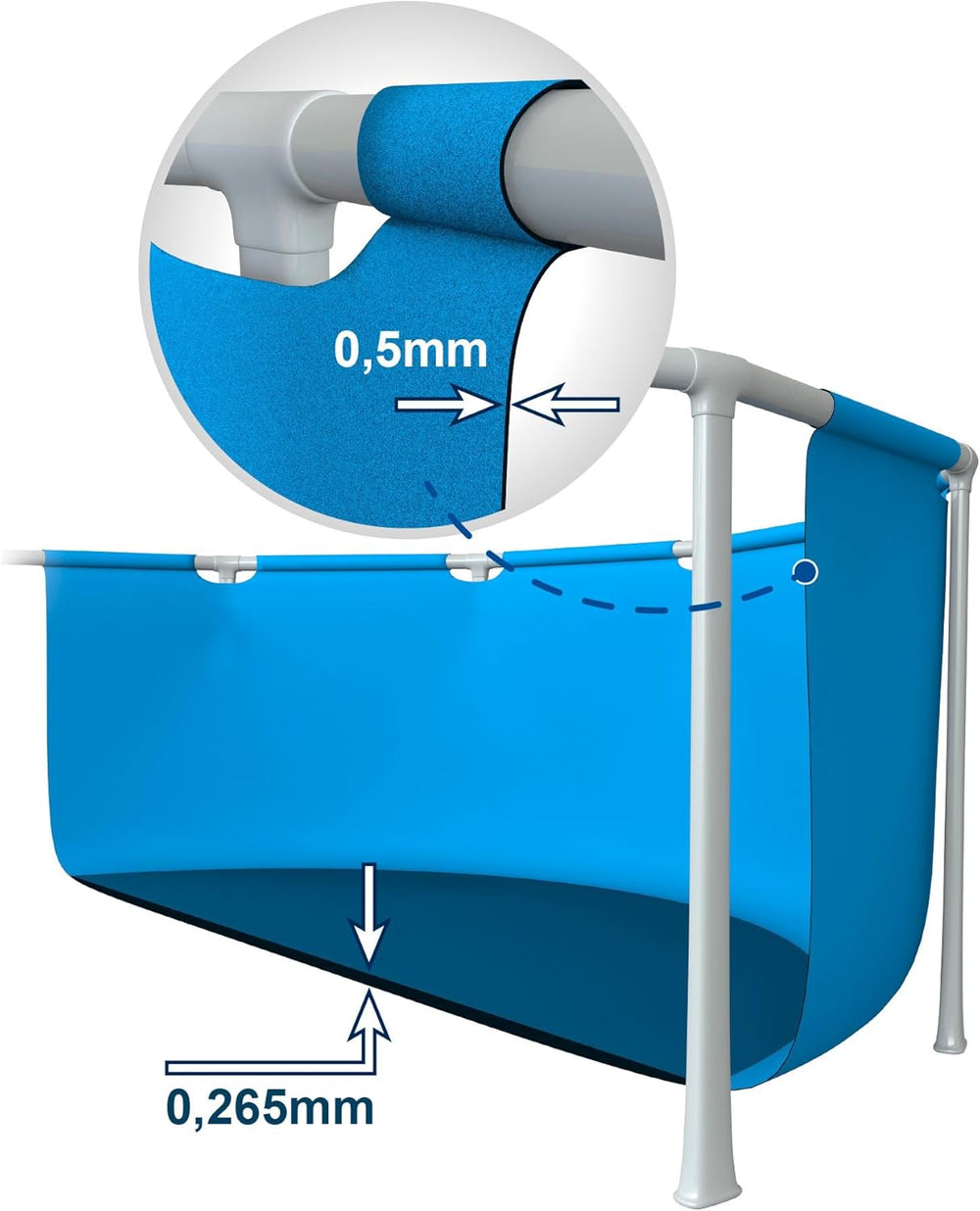 Basen Intex o wymiarach 2,4 m x 51 cm z metalową ramą