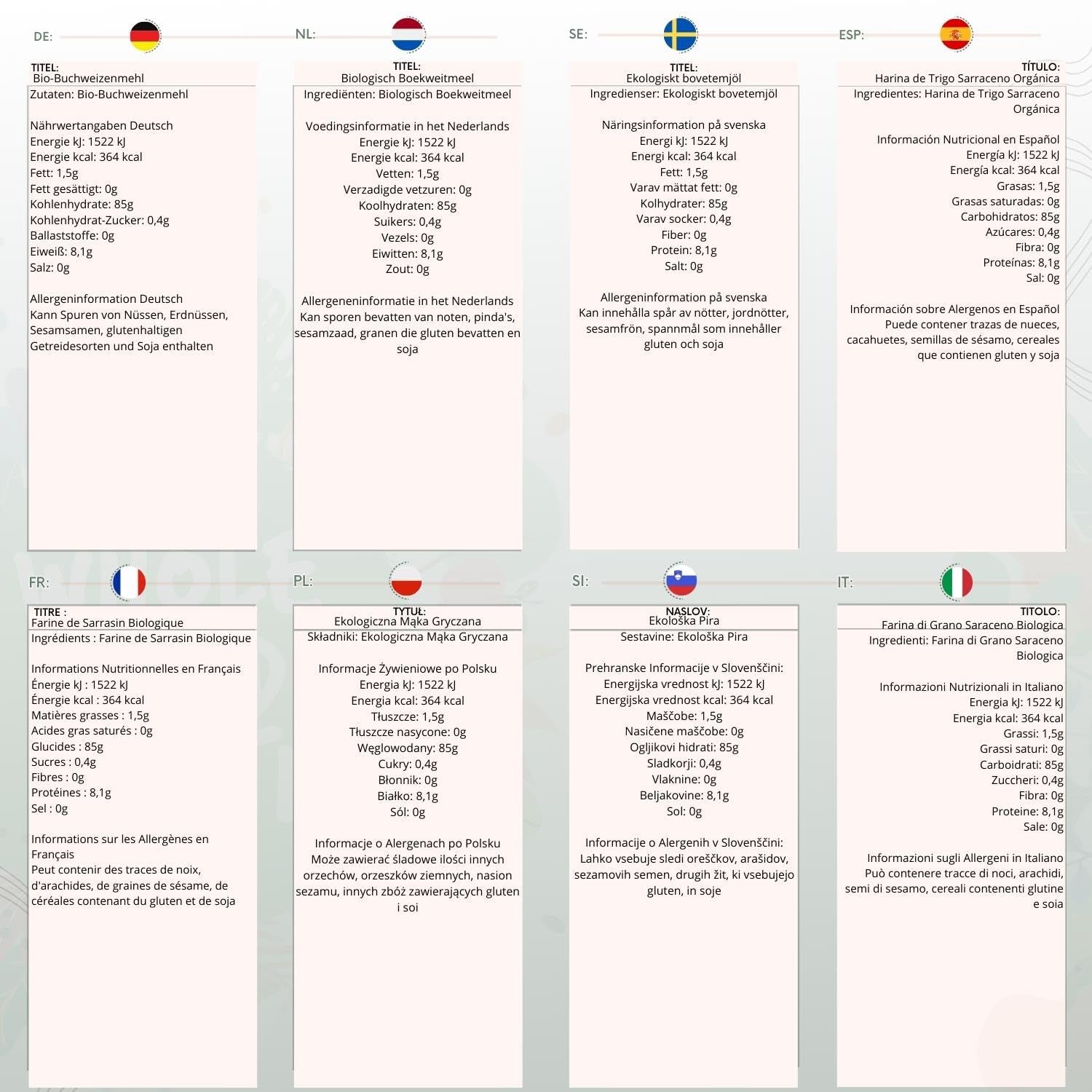 Wholefood Ziemia ekologiczna mąka gryczana 1kg | Okrutny | Bez GMO | wegańskie | Certyfikowane organiczne