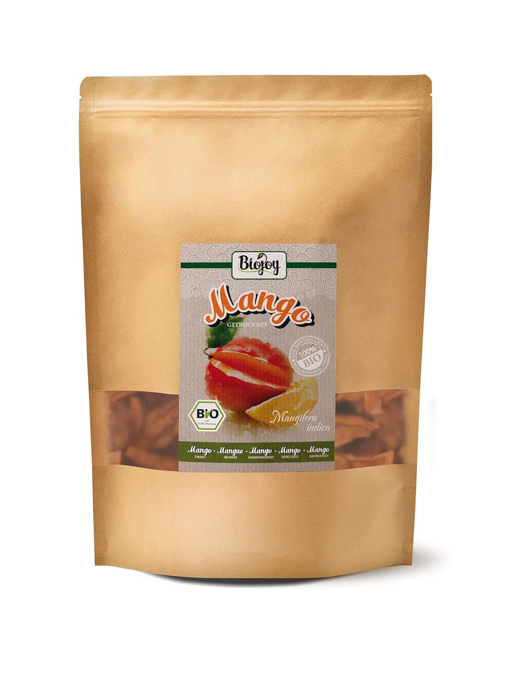 Biojoy BIO mango uscat (1 kg), nesulfurat Produse deshidratate Naty Shop 1 kg (1 pachet)