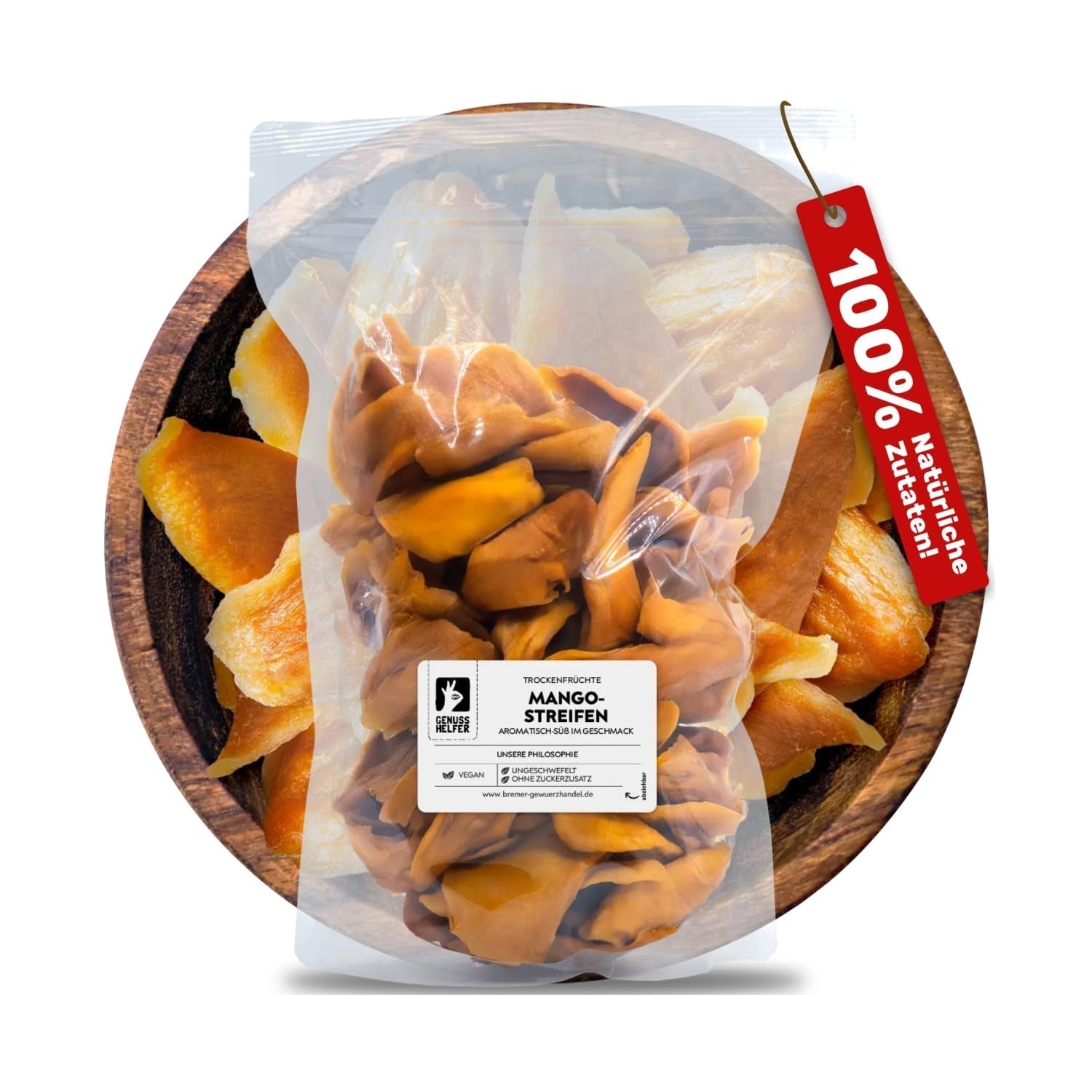 Bremer Gewürzhandel mango, fâșii de mango uscate, nesulfurate, fără zahăr adăugat, 1kg Produse deshidratate Naty Shop 1 kg (1 pachet)