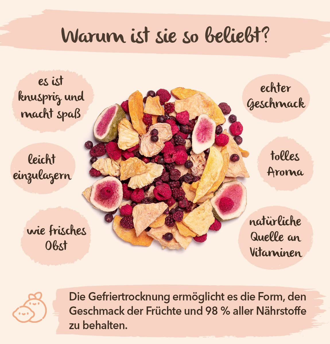 BRIX Mango liofilizat | Natural, felii de mango uscat 95 g | Great Taste Award fructe uscate, mango liofilizat | Fără OMG, fără gluten, vegan, vitamine reținute Produse deshidratate Naty Shop