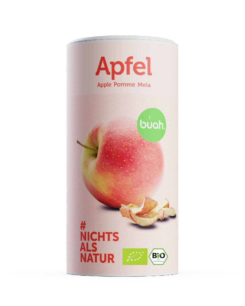 BUAH® Mere organice liofilizate | Mere organice liofilizate fără zahăr adăugat | 100% fructe liofilizate (vegan fără gluten fără lactoză) | Gustare ideală (110g) Produse deshidratate Naty Shop 110G
