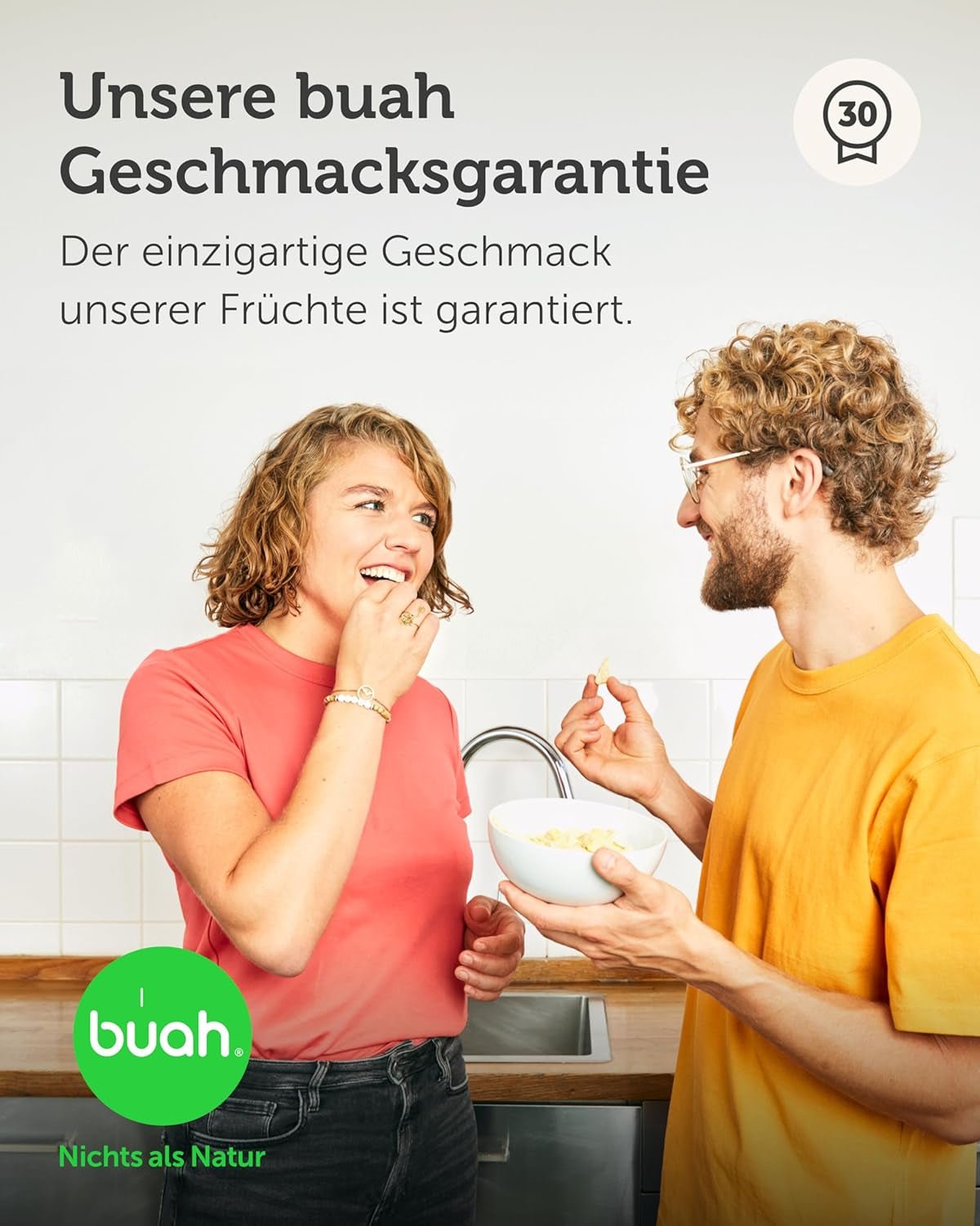 BUAH® Zmeură organică liofilizată | chipsuri de zmeură ca gustare, pentru muesli și deserturi | înlocuitor ideal pentru dulciuri | vegan și fără zahăr adăugat | 120g Produse deshidratate Naty Shop