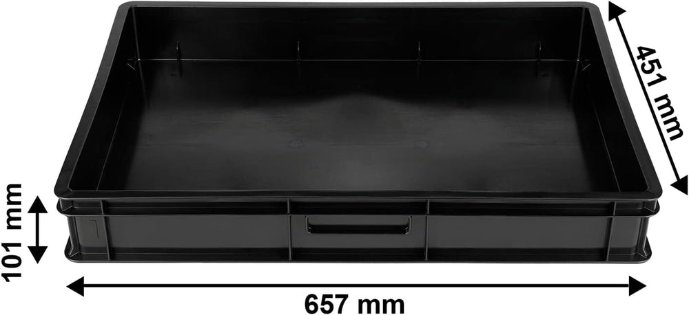 System rozmnażania GW-285 składający się z profesjonalnej tacy na wodę GW657, dopasowanej maty kapilarnej (chłonność wody 3L na m2) i tacy na doniczki z 285 doniczkami (23x23mm, wysokość 54mm) w rozmiarze Euro (600x400mm)