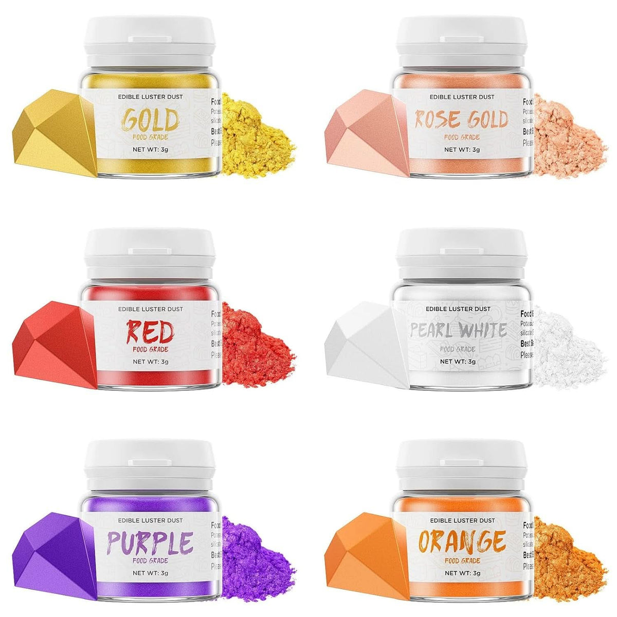 Glitter comestibil, 3 grame Naty Shop Culori calde