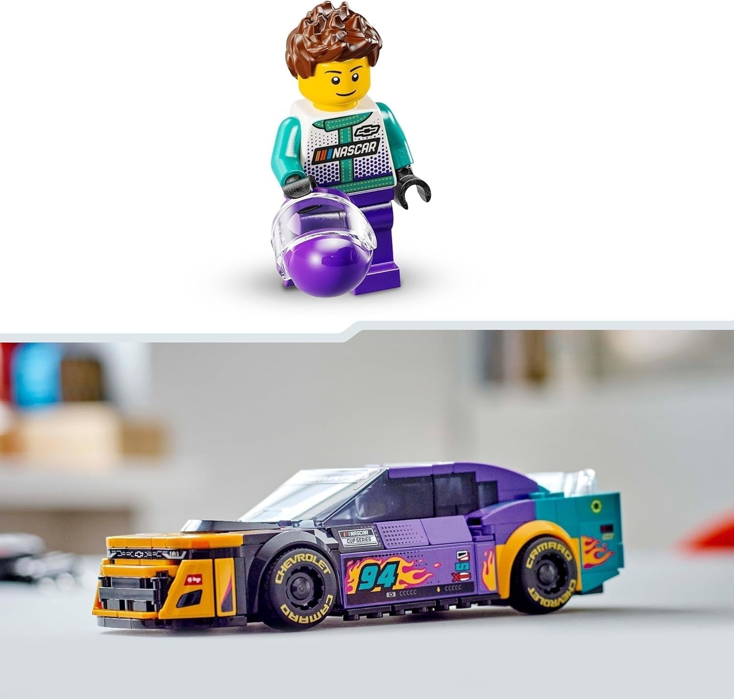LEGO Speed Champions NASCAR Chevrolet Camaro ZL1 Samochodzik nowej generacji; Zestaw do zbudowania i zabawy samochodem wyścigowym; Prezent dla chłopców i dziewcząt powyżej 9 lat 76935 Zestawy do budowania w sklepie LEGO