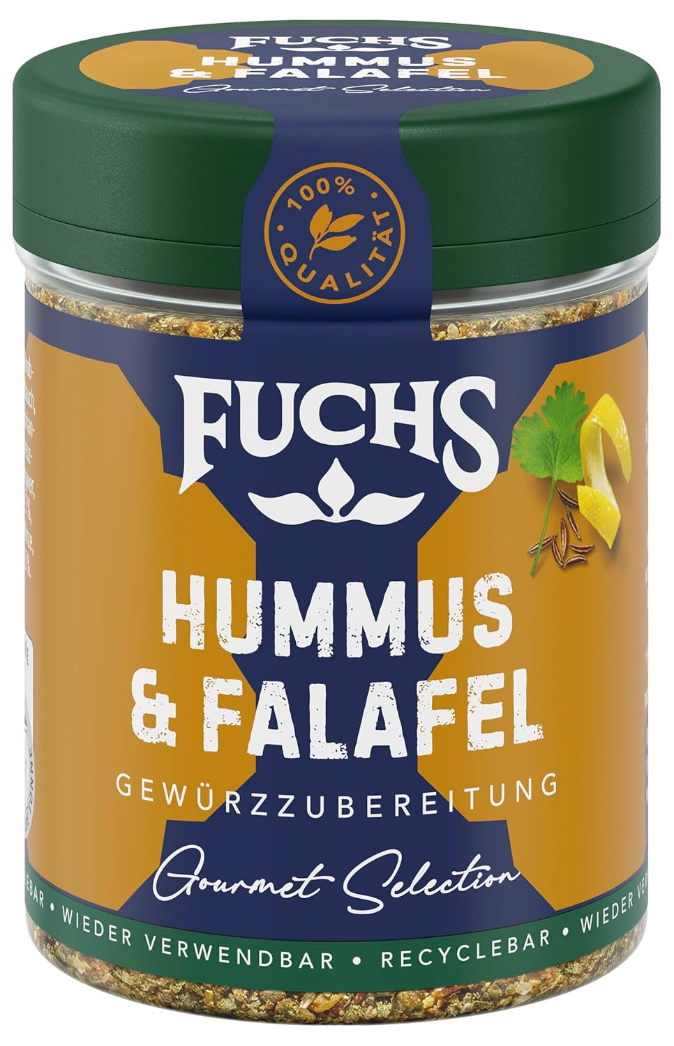 Fuchs Gewürze Gourmet Selection Naher Osten-Afrika – Dukkah Gewürzmischung, nachfüllbarer Gewürz Mix, zum Verfeinern von Fisch und Lamm, wegańskie, 50 g