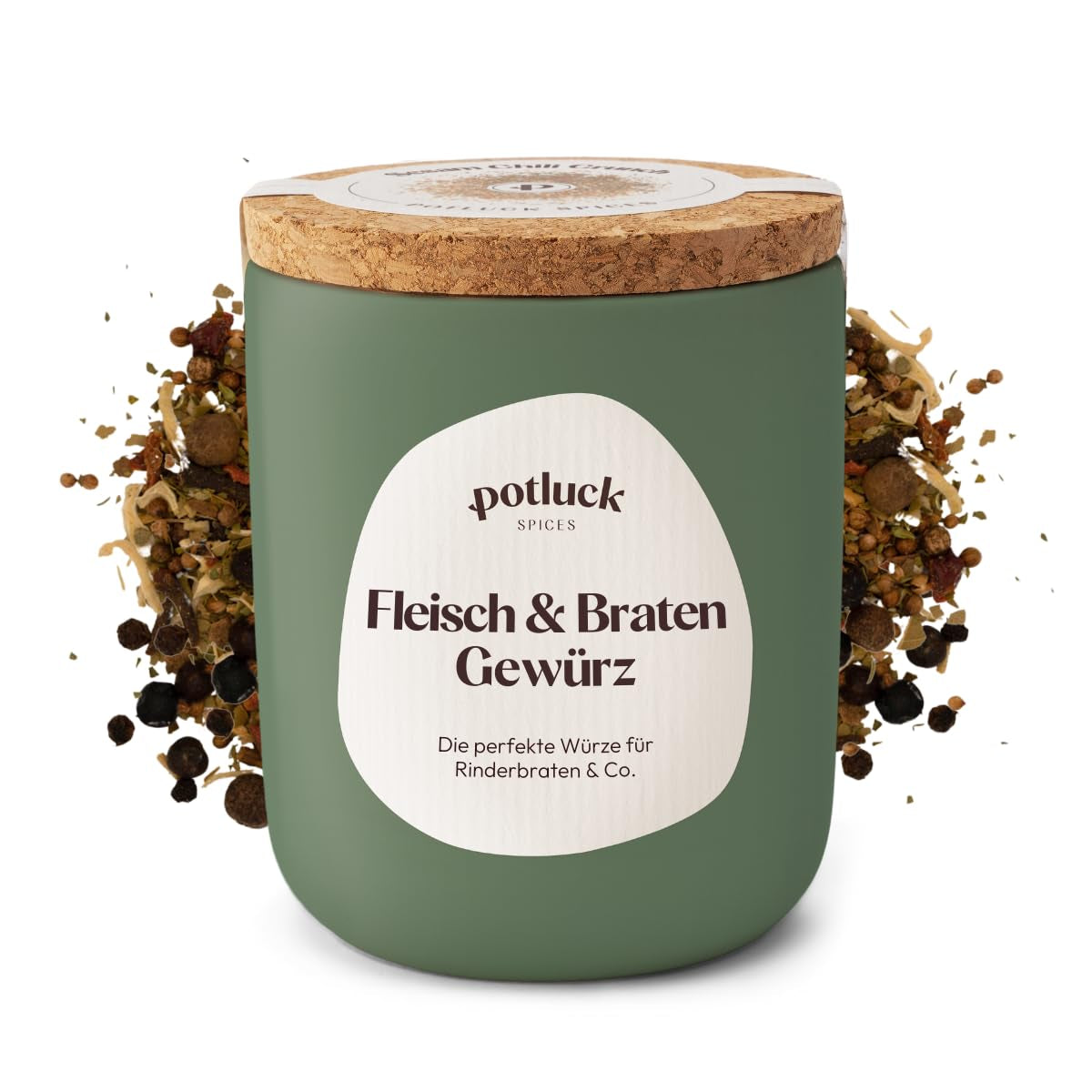 Potluk | Przyprawowy Burger | Würzmischung im Keramiktopf | 100g | Wegańskie, bezglutenowe i z naturalnymi składnikami