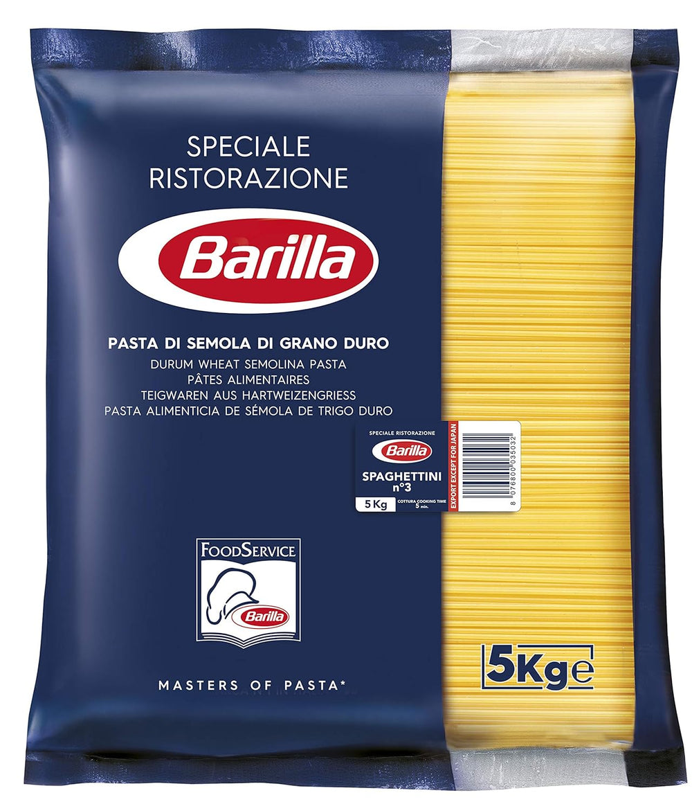 Barilla Pasta Klassische Spaghetti n.5 aus wysokiej jakości Hartweizen immer al dente, (1 x 500 g), geschmacklos