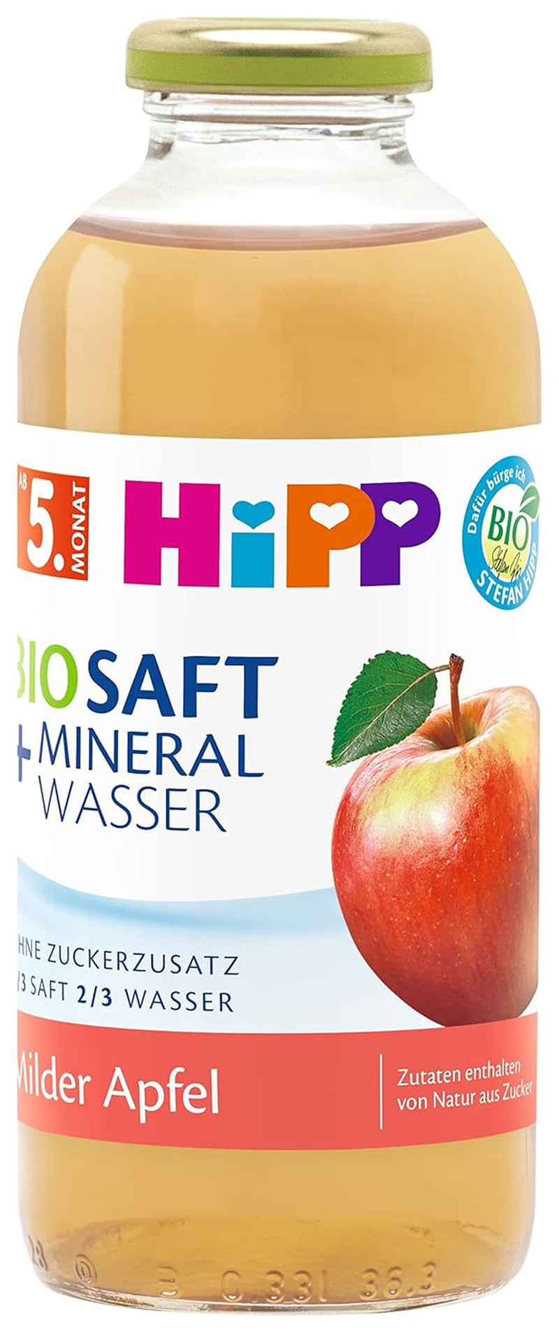 Hipp Bio-Saft + Mineralwasser Milder Apfel, pakiet 6Er (6 X 0,5 l) Domyślny tytuł sklepu Naty