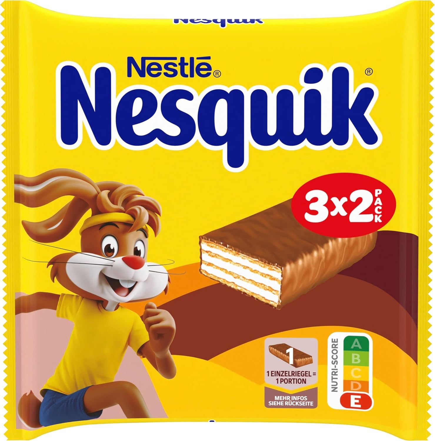 Nestlé Crunchy Waffle Pyszny batonik waflowy z mlecznej czekolady Opakowanie zbiorcze 1 opakowanie (3 x 26 g każde)