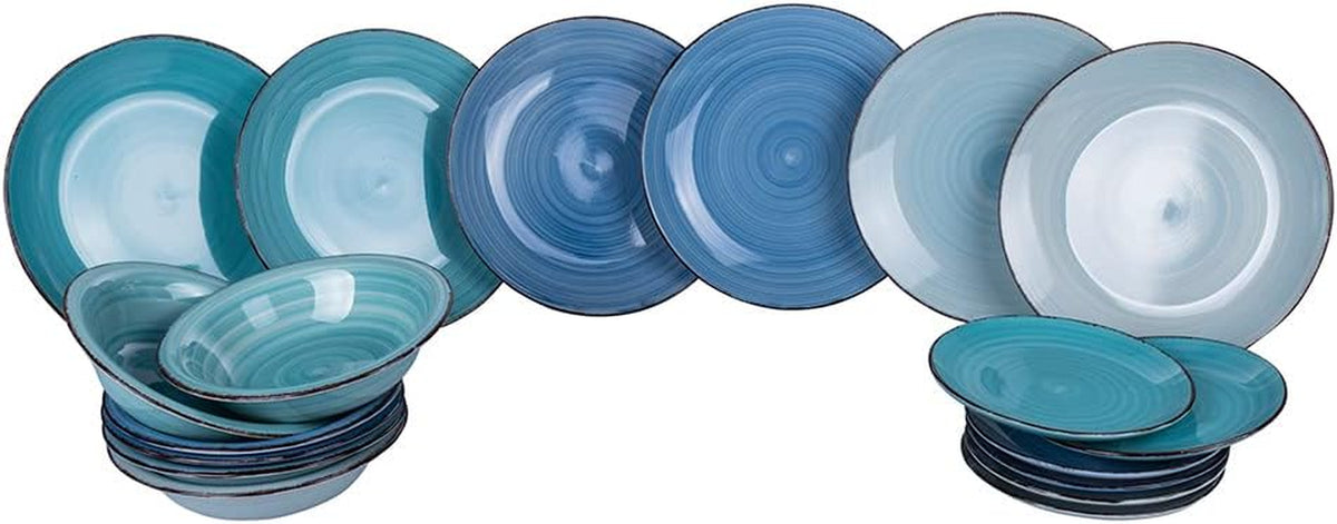 VDE  1996 Baita Acqua Ocean 5907301 Tafelservice aus Steingut, 18-teilig