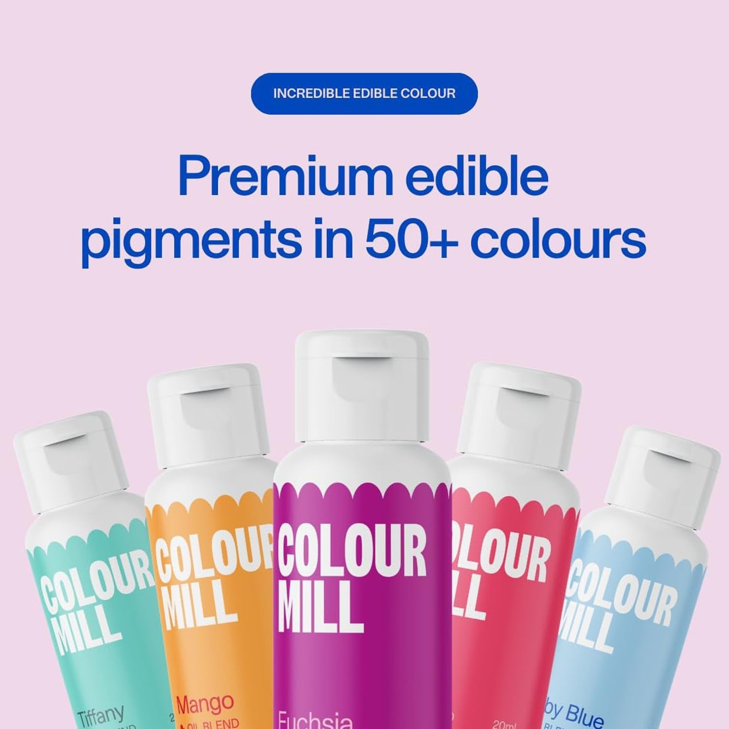 Colorant alimentar pe bază de ulei Colour Mill, amestec de ulei roz pal - Colorant alimentar pentru ciocolată, fondant, brioșe, prăjituri, copt, macaroane - Colorant alimentar pentru decorarea torturilor - 100 ml