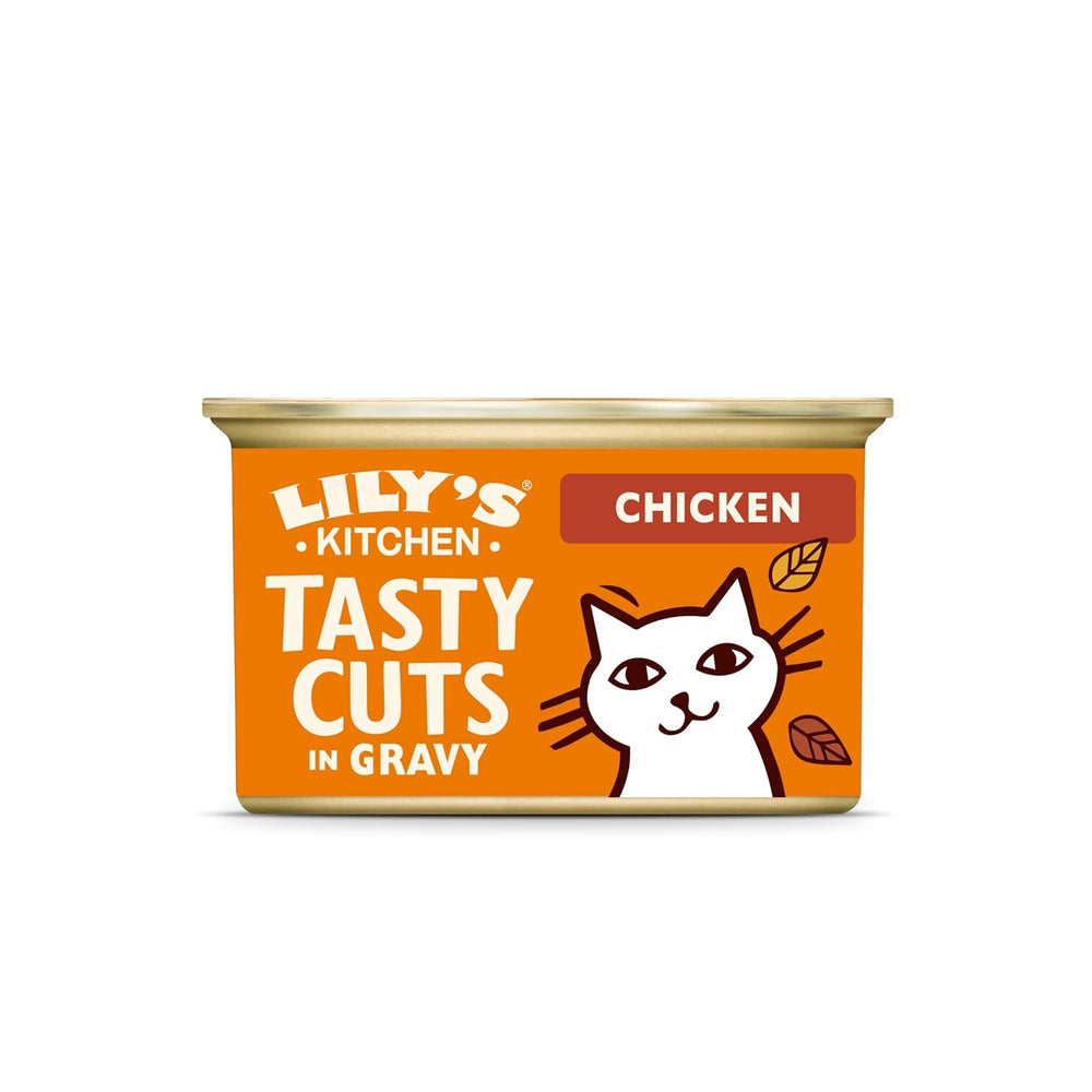Bucătărie Lily's, preparată cu ingrediente naturale, bucăți delicioase în sos cu pui, hrană umedă pentru pisici adulte, conservă de 70g