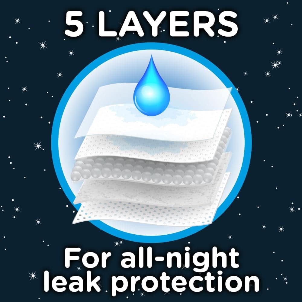 Pieluszki nocne Huggies dla dziewczynki 8-15 lat (27-57 kg), bardzo chłonne, 9 sztuk (2 szt.) Matka i Dziecko Naty Shop