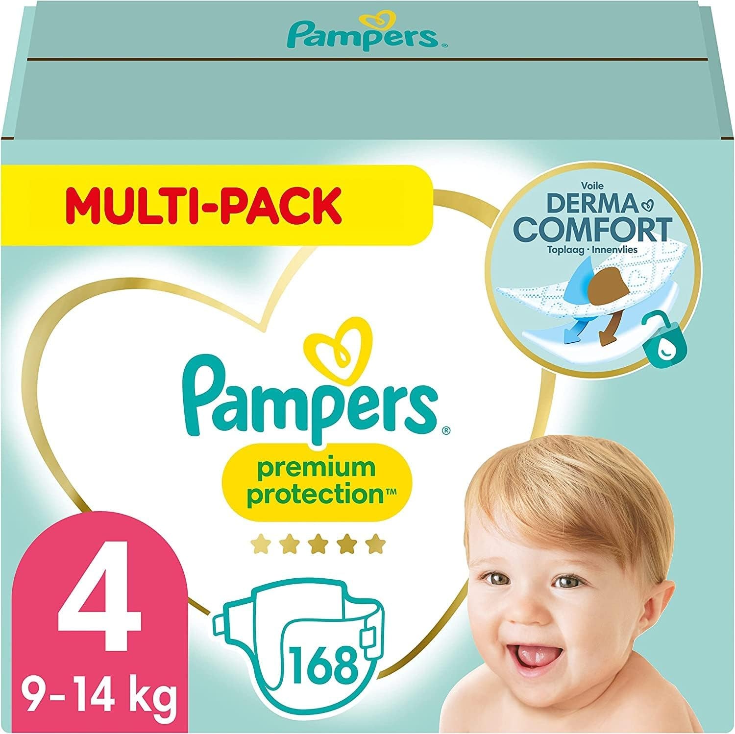 Pampers Premium Protection Rozmiar 6, 144 pieluszki, 13 kg-18 kg, nasza nr 1 ochrona skóry i wycieki