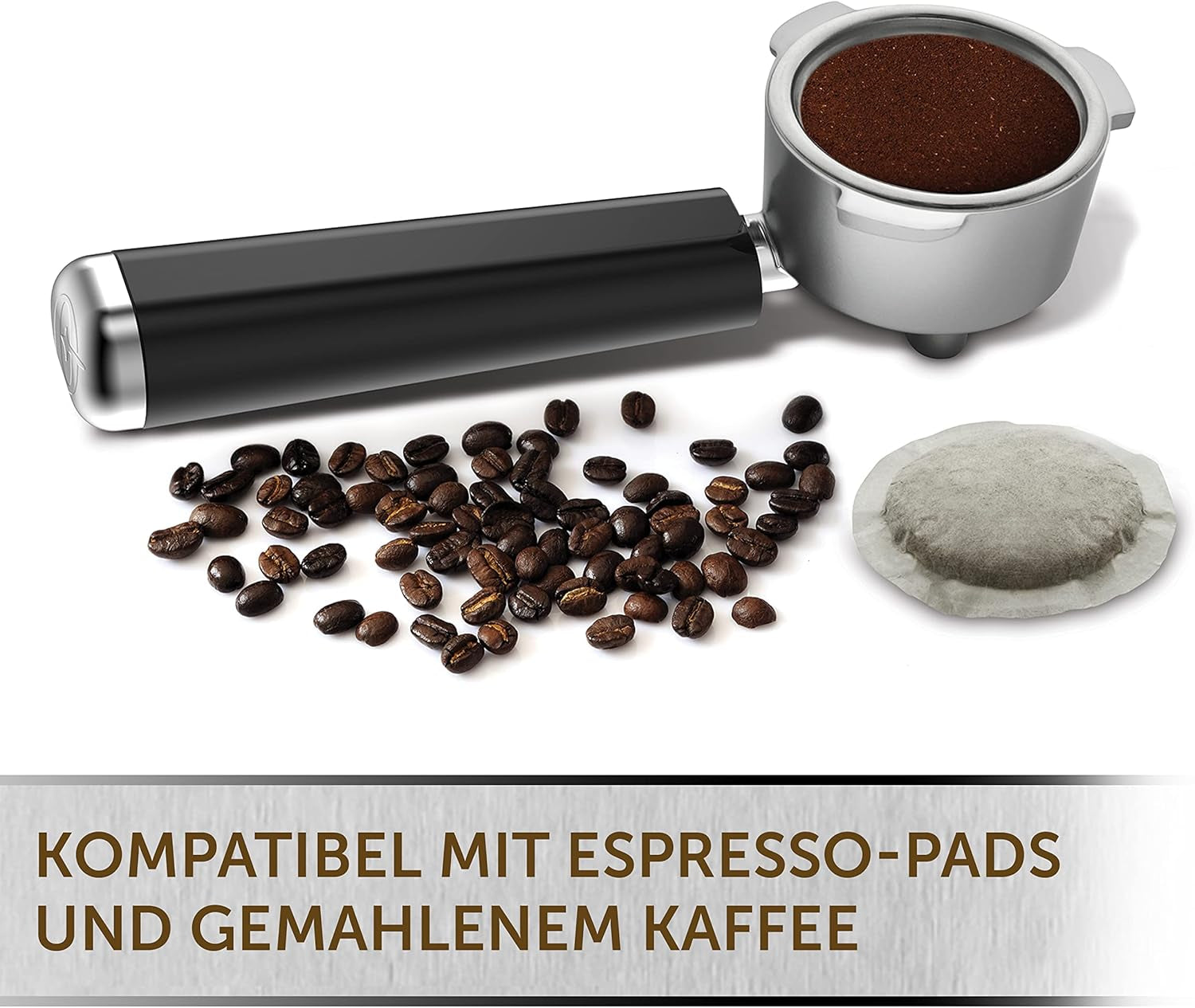 Espresso Breville Prima Latte II | Aparat de latte și cappuccino | Pompă profesională cu 15 bari și spumator de lapte | Argintiu [VCF108X]