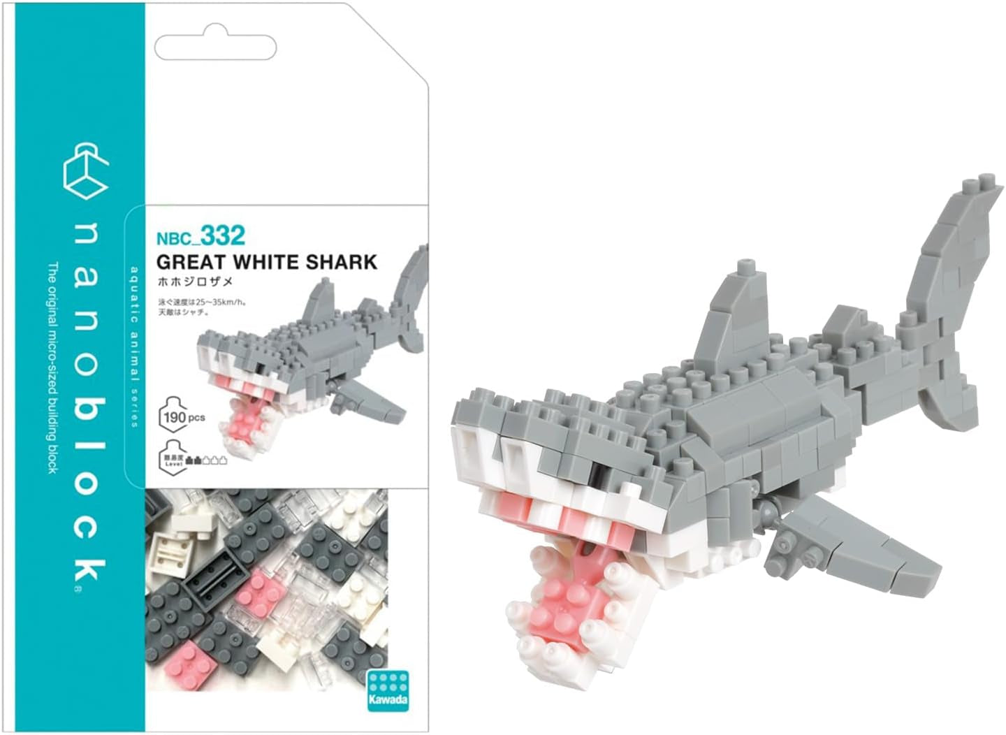 Bandai - Nanoblock - Roter Panda - Czerwona Panda - Mini-Bausteinfigur - Baukastenspiel - Pixel-Tierfiguren-Bausatz Panda - NBC194