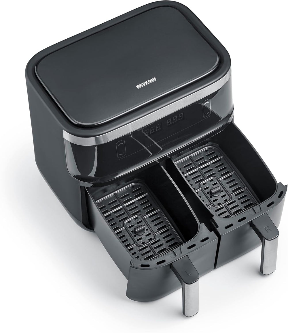 SEVERIN Podwójna frytownica na gorące powietrze z komorą gotowania 2 X 3,8 L, 8 programów automatycznych Sklep AGD Naty Shop