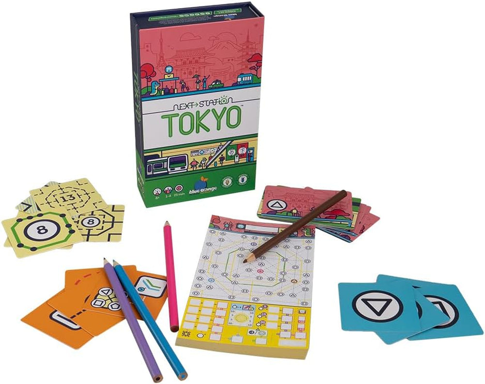 HCM Kinzel – Następna stacja Tokio | Kontynuacja nominowanej gry | Flip & Write – Nowe linie metra dla turystyki w Tokio | Umiejętności i strategia | niemiecki | 55214