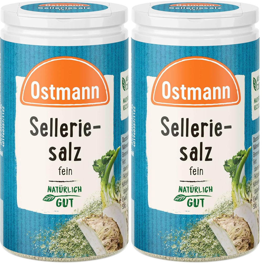 Ostmann Gewürze - Celeriesalz | Zum Verfeinern zährlicher herzhafter Gerichte | Recyclebare, nachfüllbare Streudose | 50 g na sitku