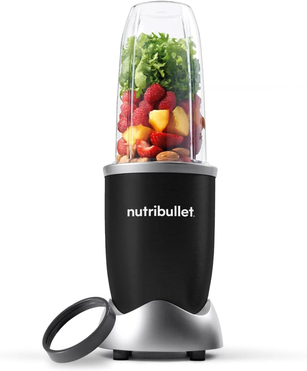 Nutribullet Pro, 900 Watt Leistung, Einfach Und Schnell in Der Anwendung, Kompakt, Leicht Zu Reinigen, Mit 700 Ml Becher, Smoothiemixer, Smoothie Maker, Elektrischer Mixer, NB904B, Schwarz Mama si Copilul Naty Shop Schwarz Basispaket