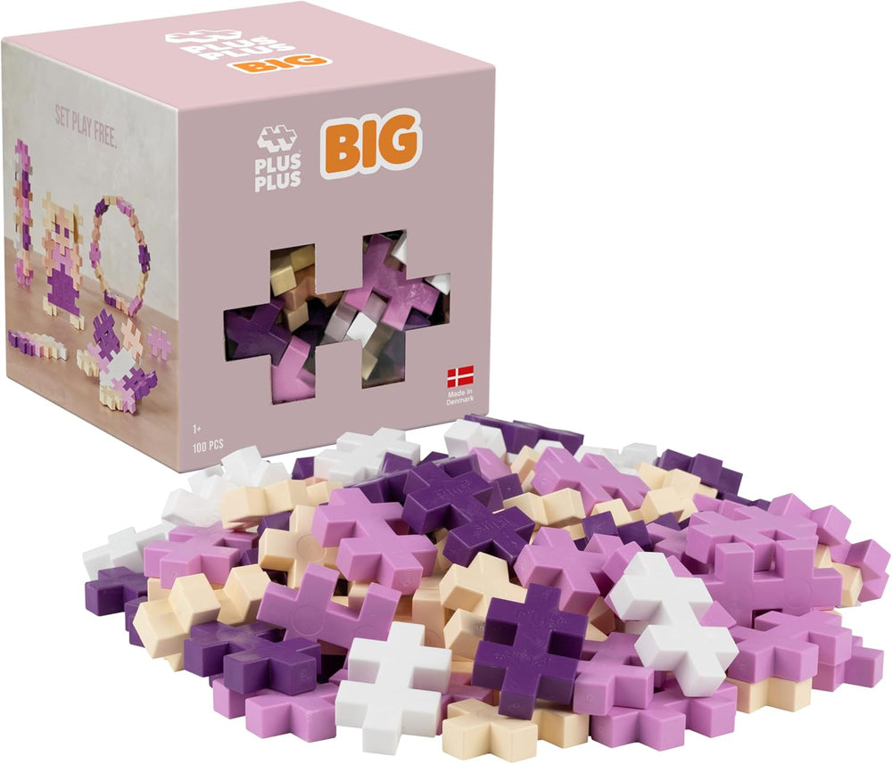 Plus-Plus 9603210 Geniales Konstruktionsspielzeug, Open Play Big Basic Mix, zestaw Bausteine, 100 sztuk, Mehrfarbig, Mehrfarbig