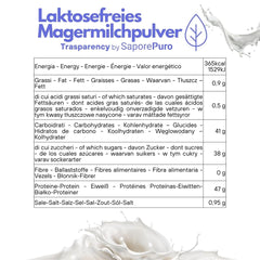 Laktosefreies Magermilchpulver 1 kg | Hohe Löslichkeit | Idealny do wypieków, chleba i żywności. Do użytku profesjonalnego i przemysłowego. Nie zawiera laktozy. Nie zawiera glutenu