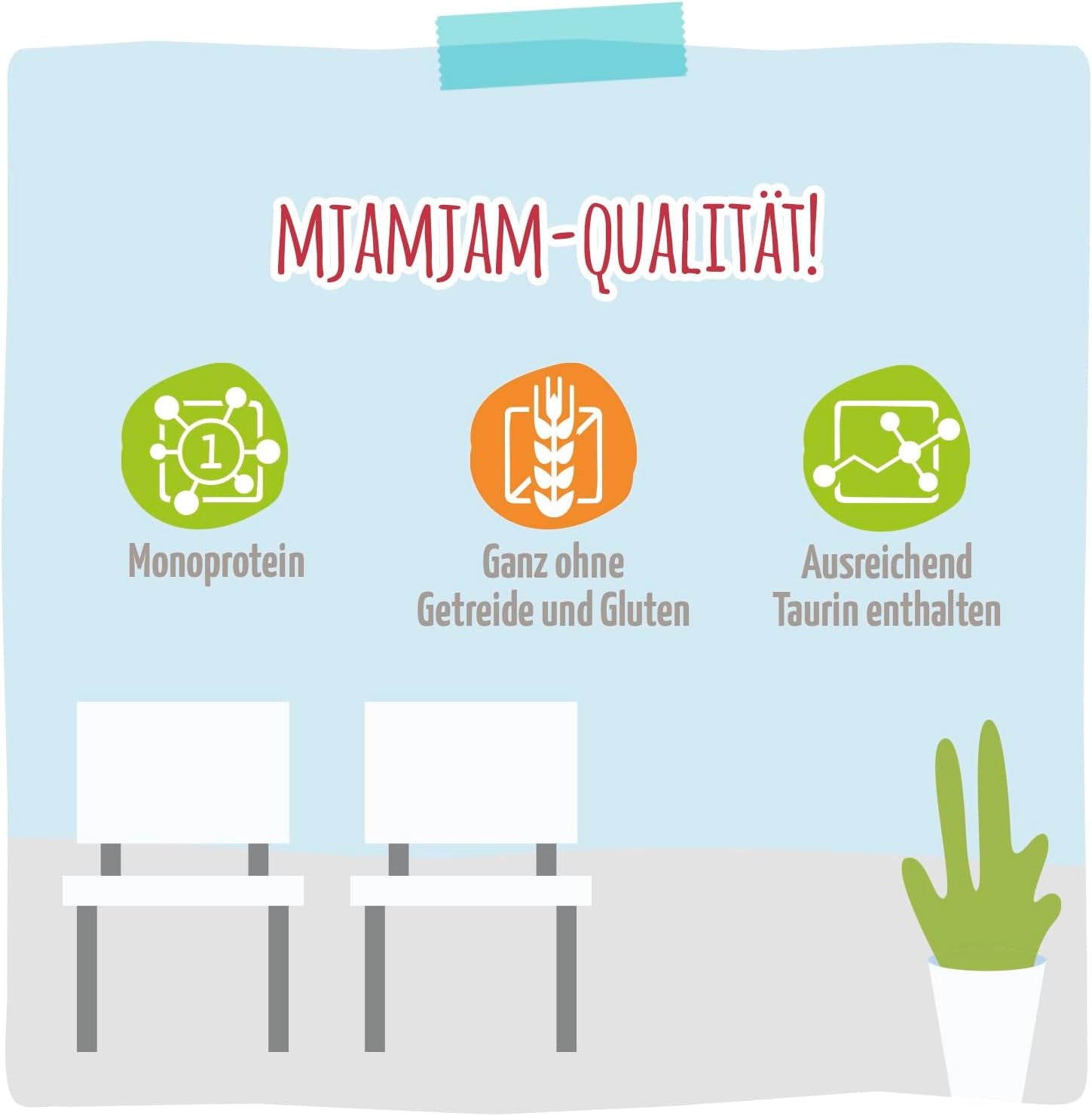 MjAMjAM VetCat - Hrană umedă premium pentru pisici - Dietă - Rinichi - Pui, pachet de 6 (6 x 200g), fără cereale