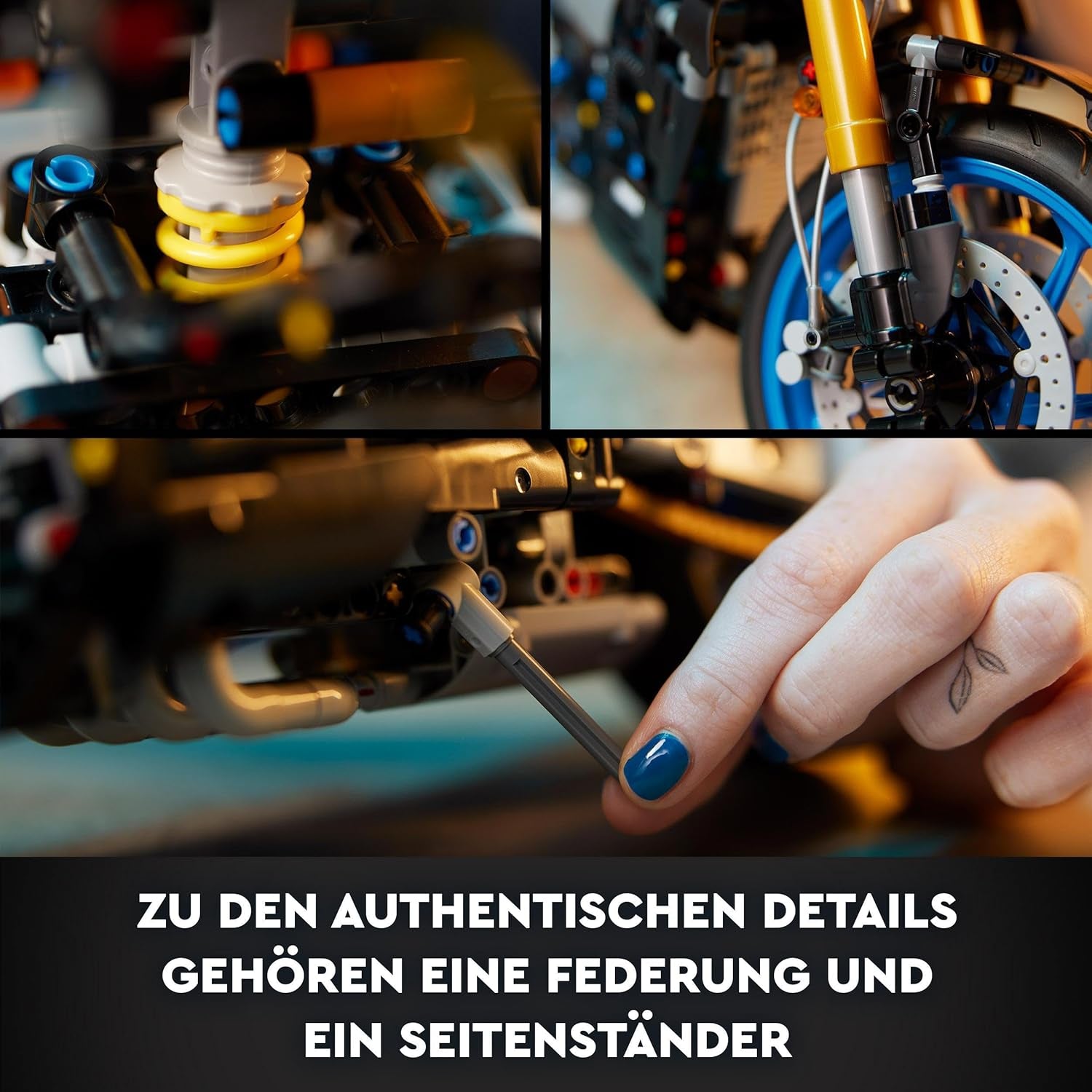 LEGO 42159 Model motocykla Technic Yamaha MT-10 SP dla dorosłych, autentyczny model pojazdu z 4-cylindrowym silnikiem, funkcjonalny układ kierowniczy i aplikacja Ar, zestawy do budowania jako prezent dla mężczyzn i kobiet w sklepie LEGO