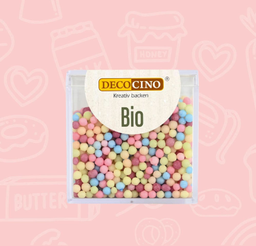 DECOCINO Organic Sprinkle Pearls - 60 gramów - Organiczna posypka dekstrozowa Sprinkles Naty Shop