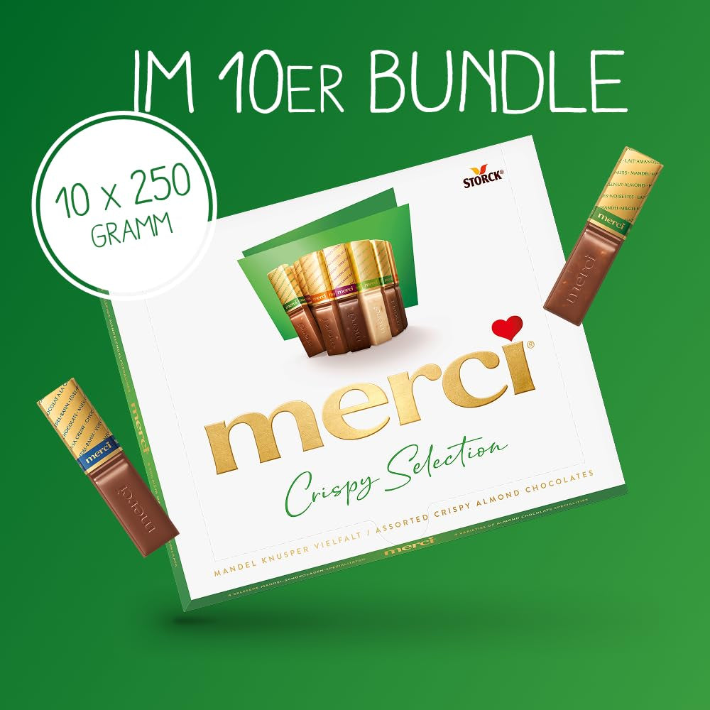 Finest Selection Variety Almond Crunch – 10 x 250g – Nadziewane i nienadziewane specjały czekoladowe