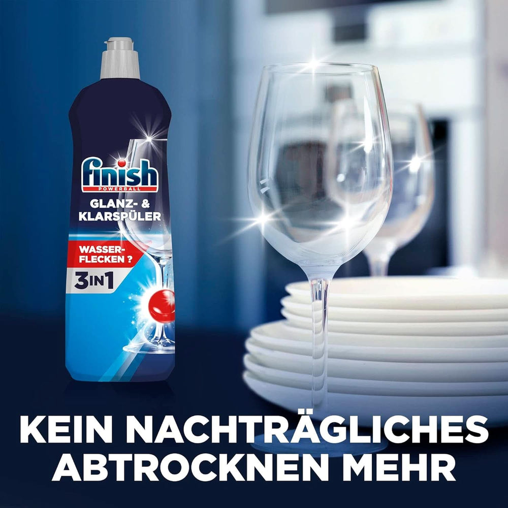 Finish Shine & Nabłyszczacz - Do błyszczących i suchych naczyń bez zacieków - Megapack 800 ml (3 szt.) Naty Shop