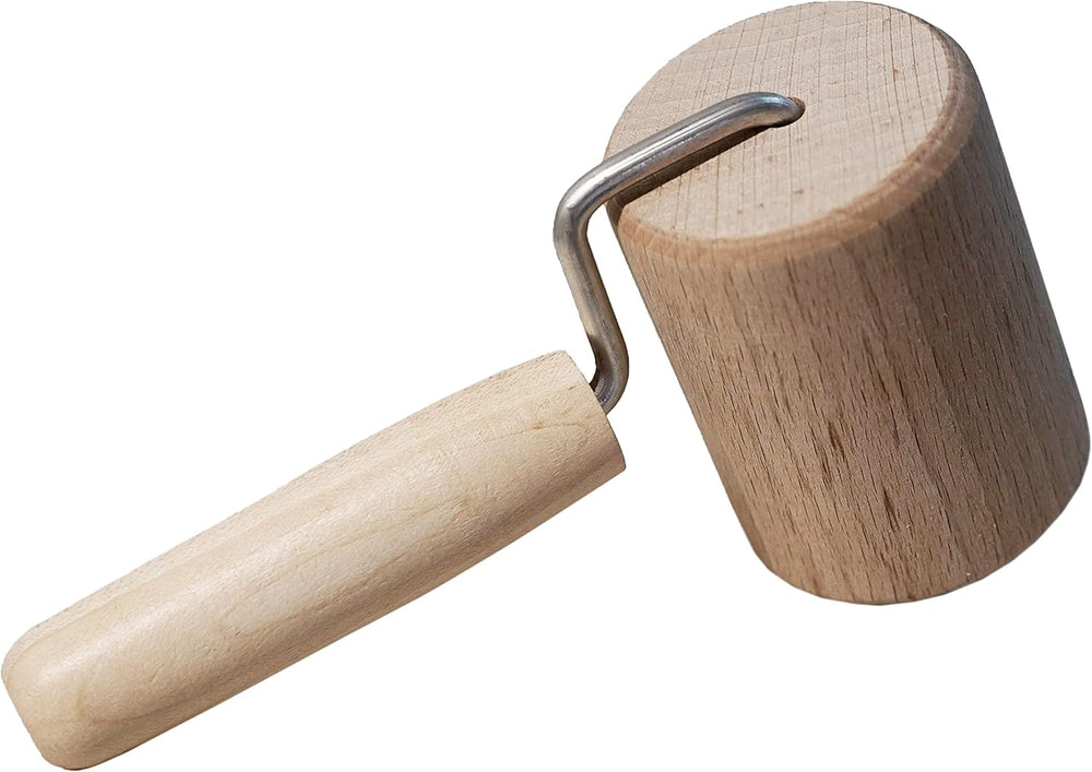 Chinchilla® Backblechroller/Teigroller zylindrisch aus Buchenholz | Der stabilny Pomocnik dla die Küche | Wyprodukowano w Niemczech | Nachhaltige Qualität aus Deutschland | 18x5cm