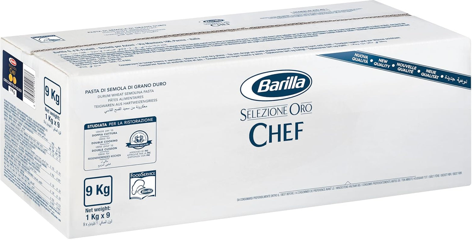 Barilla Selezione Oro Chef Orecchiette Pugliesi, pachet de 9 (9 x 1kg)